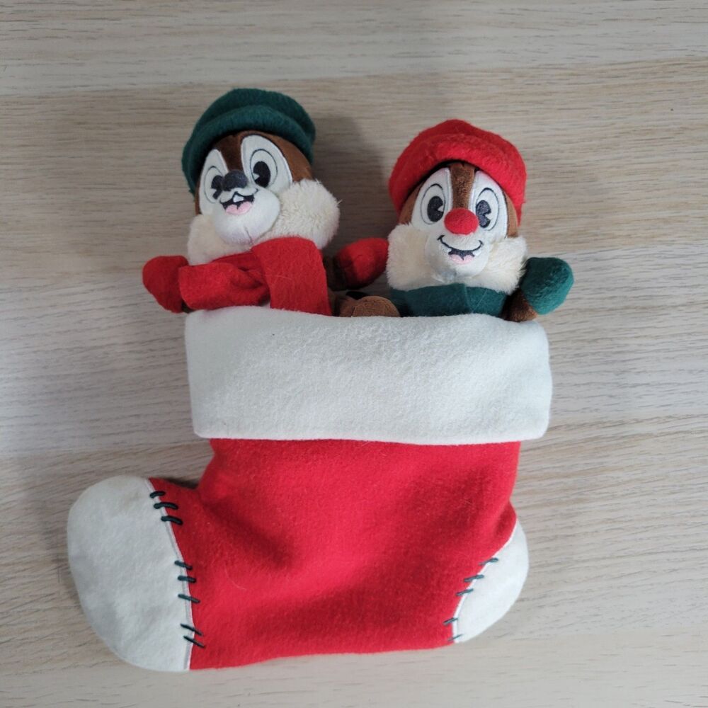 Disney Parks Chip & Dale Stocking Delivering Holiday Cheer Plush Christmas 2022